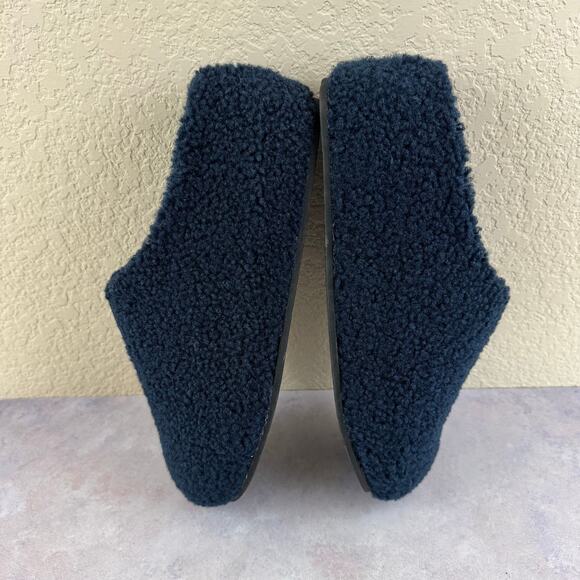Bombas Sunday Slippers Dark Blue Sherpa Fleece Indoor Outdoor Slip On Mens 11